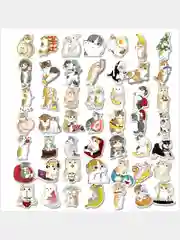 Хаки наклейки котики