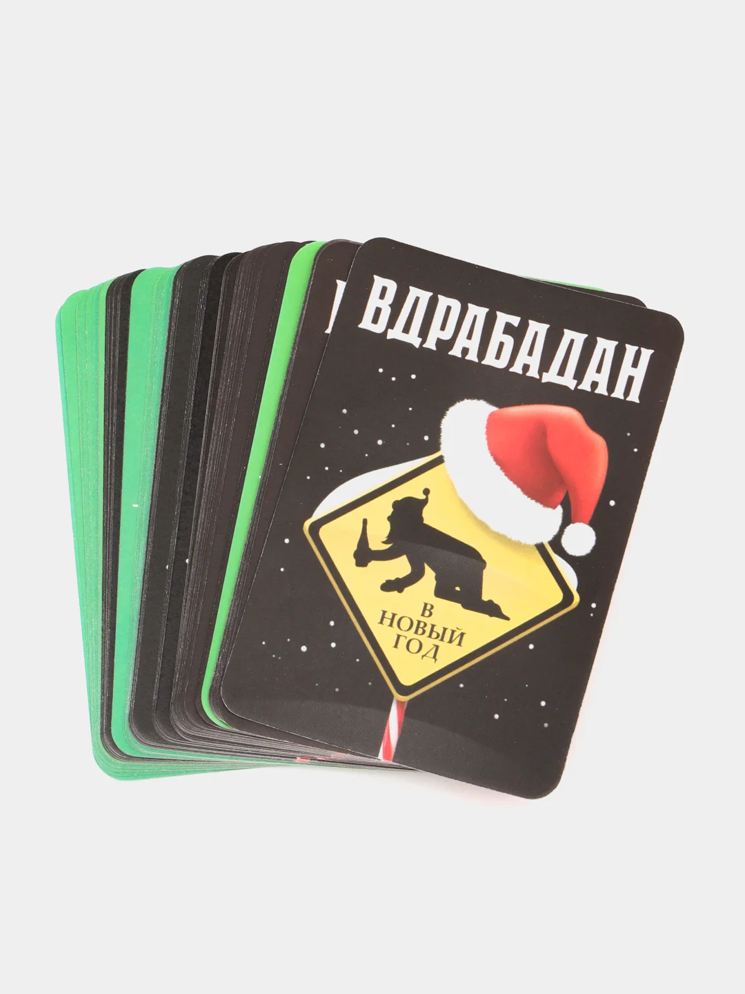 Красный новогодняя игра "В Новый год", 50/60 карт, 18+. Фанты "Отвечай или Выполняй"