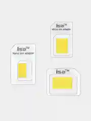 Адаптер симкарт, 3 в 1: NanoSIM / MicroSIM / SIM, в пакете