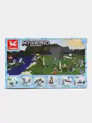 Голубой конструктор блочный My World, 6 видов на выбор, для мальчиков, фигурки