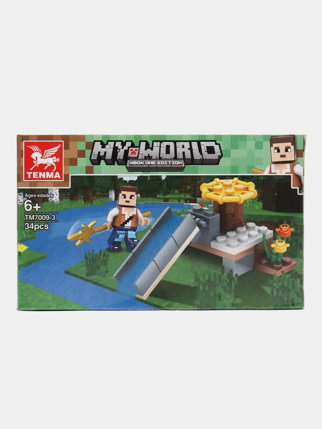 Коричневый конструктор блочный My World, 6 видов на выбор, для мальчиков, фигурки