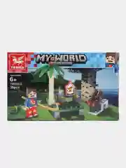 Красный конструктор блочный My World, 6 видов на выбор, для мальчиков, фигурки