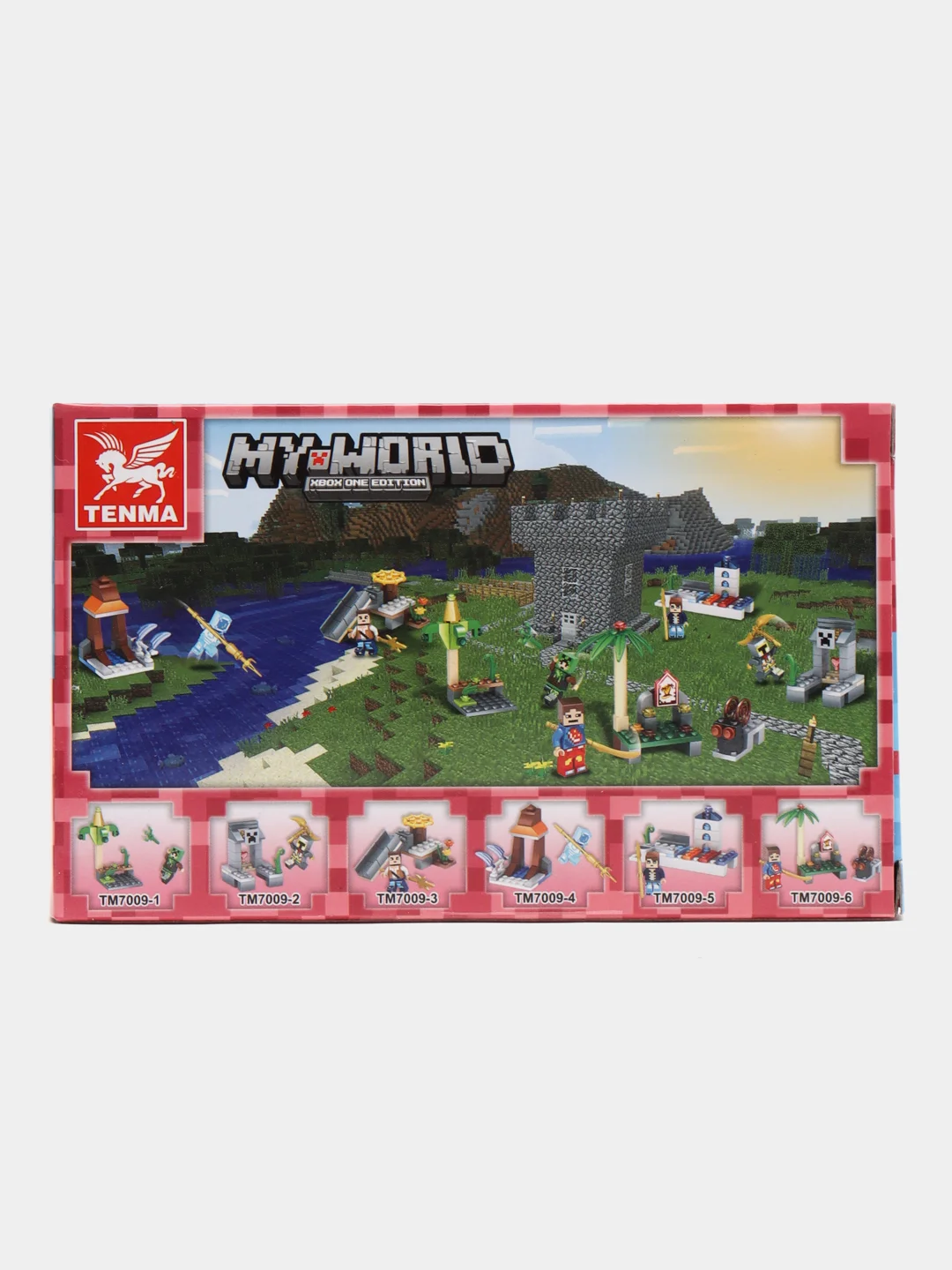 Красный конструктор блочный My World, 6 видов на выбор, для мальчиков, фигурки