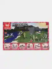 Красный конструктор блочный My World, 6 видов на выбор, для мальчиков, фигурки