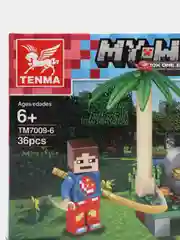 Красный конструктор блочный My World, 6 видов на выбор, для мальчиков, фигурки