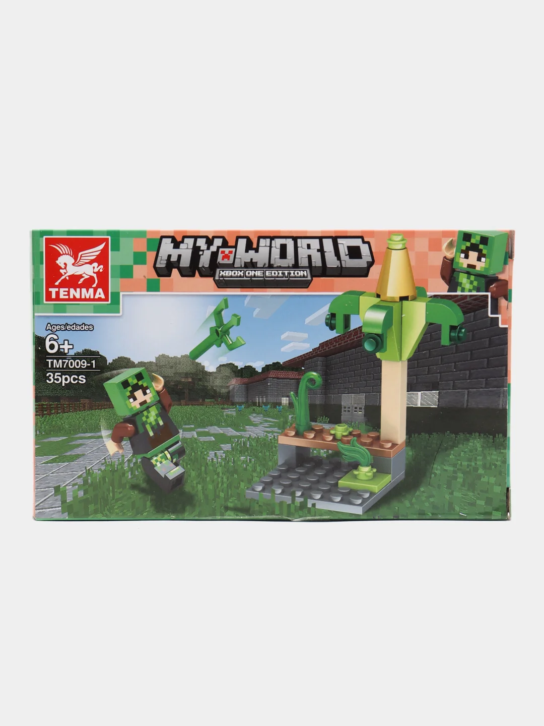 Оранжевый конструктор блочный My World, 6 видов на выбор, для мальчиков, фигурки