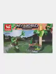 Оранжевый конструктор блочный My World, 6 видов на выбор, для мальчиков, фигурки