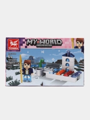 Конструктор блочный My World, 6 видов на выбор, для мальчиков, фигурки