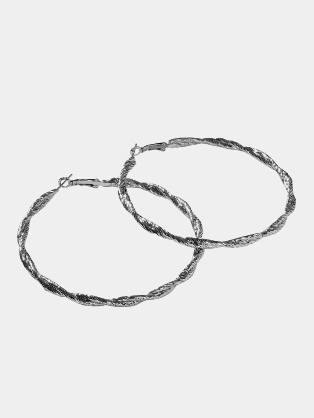 Серьги-кольца, диаметр 6.5 см