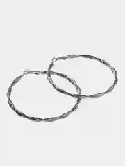 Серьги-кольца, диаметр 6.5 см