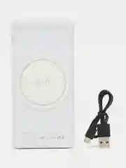 Белый внешний аккумулятор, беспроводной, Wireless Power Bank, 20000 мAч