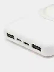 Белый внешний аккумулятор, беспроводной, Wireless Power Bank, 20000 мAч