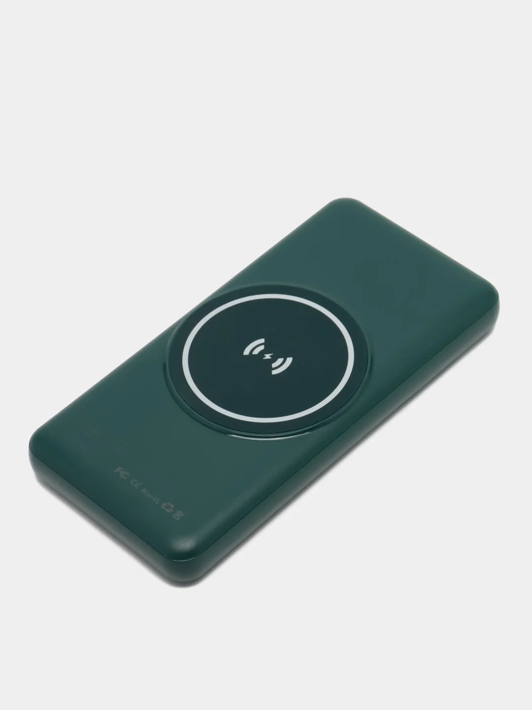 Зеленый внешний аккумулятор, беспроводной, Wireless Power Bank, 20000 мAч