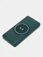 Зеленый внешний аккумулятор, беспроводной, Wireless Power Bank, 20000 мAч