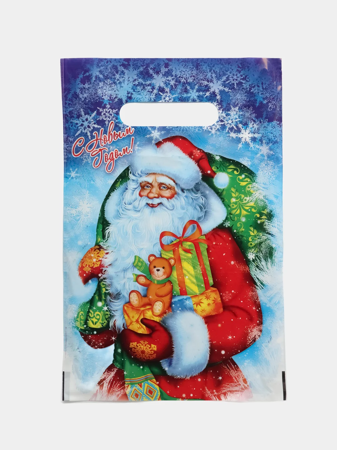 Синий пакет подарочный, новогодний, 3 шт, 5 шт, 10 шт, 20 шт
