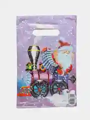 Фиолетовый пакет подарочный, новогодний, 3 шт, 5 шт, 10 шт, 20 шт