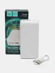 Белый внешний аккумулятор 30000mAh 2USB+ Type-C 3.0A PD 22.5W c LED-индикатором Hoco J101B