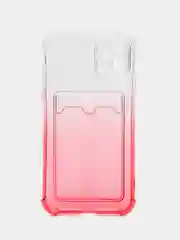 Красный чехол цветной для iPhone 7/8 Plus, SE2020, 11/12/13/14, Plus, Pro Max, с карманом для карт