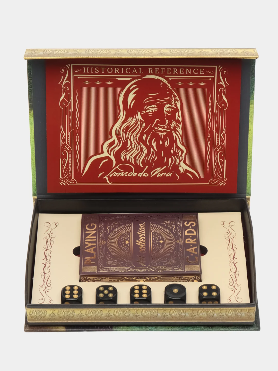 Лайм карты игральные в подарочном наборе 2 в 1 "Poker cards and cubes", 54 карты