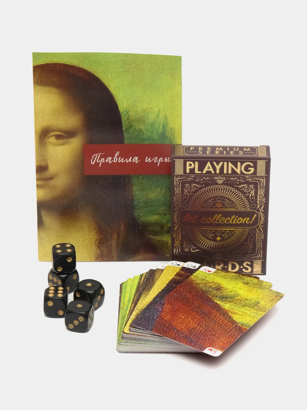 Лайм карты игральные в подарочном наборе 2 в 1 "Poker cards and cubes", 54 карты