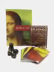 Лайм карты игральные в подарочном наборе 2 в 1 "Poker cards and cubes", 54 карты