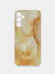 Желтый чехол для Samsung Galaxy A24 (Самсунг Галакси А24), пластиковый, глянцевый, под стекло