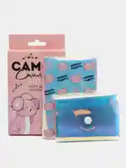 Коралловый меланж подарочный набор на новый год "Самой стильной": обложка для паспорта и визитница