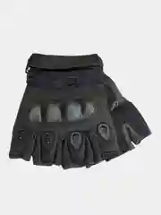 Черный перчатки тактические с защитой, без пальцев