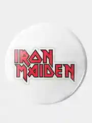 Белый значок "Iron Maiden", 37 мм