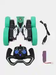 Зеленый машинка-перевертыш 360 Stunt Car, радиоуправляемая