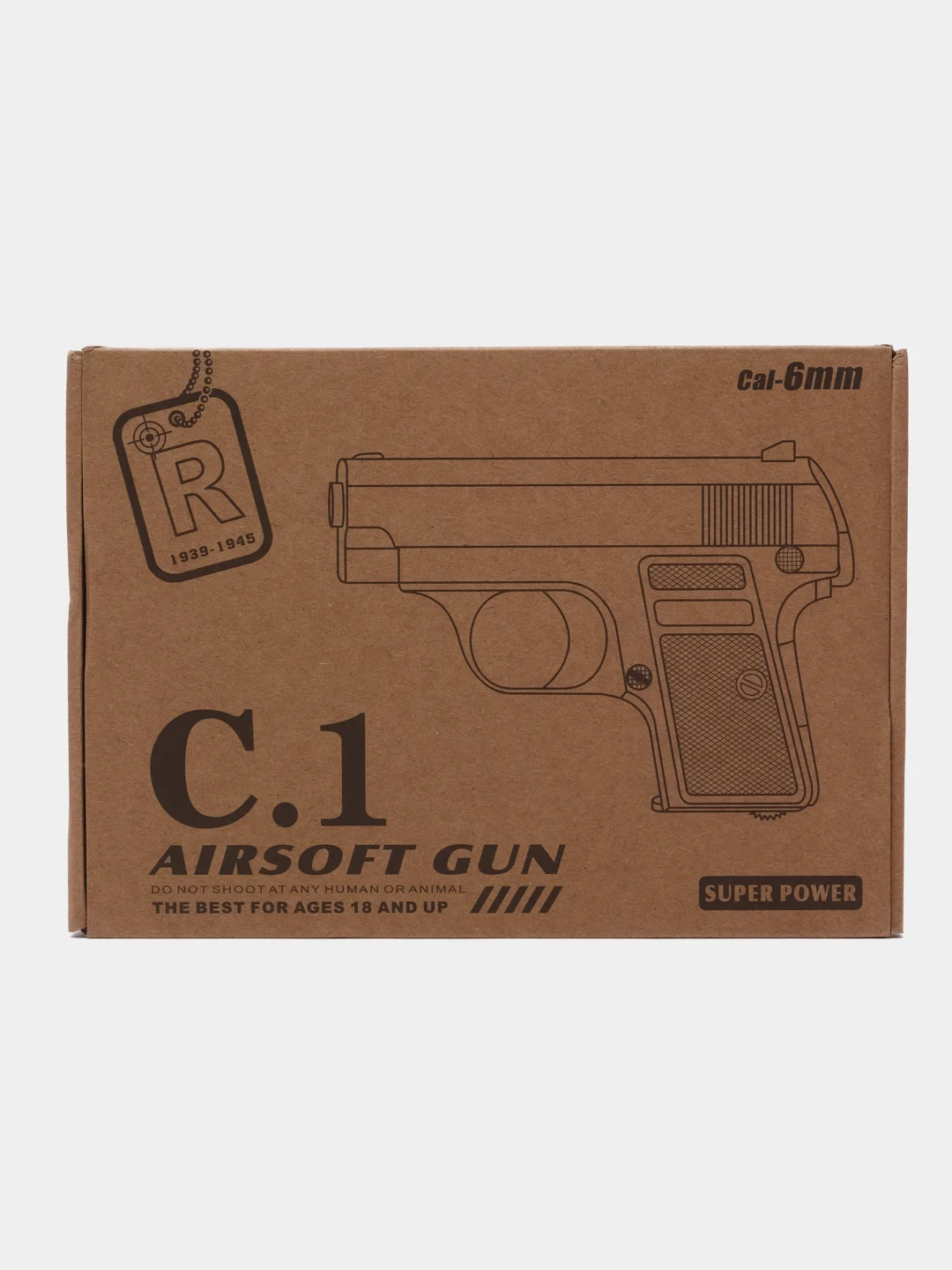 Металлический пистолет "Airsoft Gun" C.1 Colt mini, на пульках