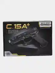 Пистолет металлический, с глушителем C-15A, детский
