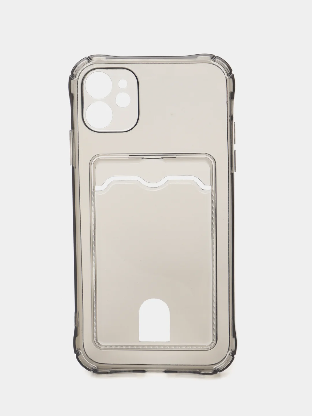 Фуксия чехол для iPhone 7/8/SE 2020/X/XS/XR/12/13/14/15 Pro Max, прозрачный, с карманом для карты
