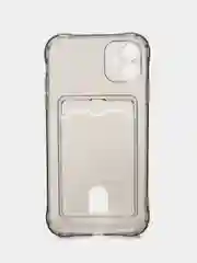 Фуксия чехол для iPhone 7/8/SE 2020/X/XS/XR/12/13/14/15 Pro Max, прозрачный, с карманом для карты