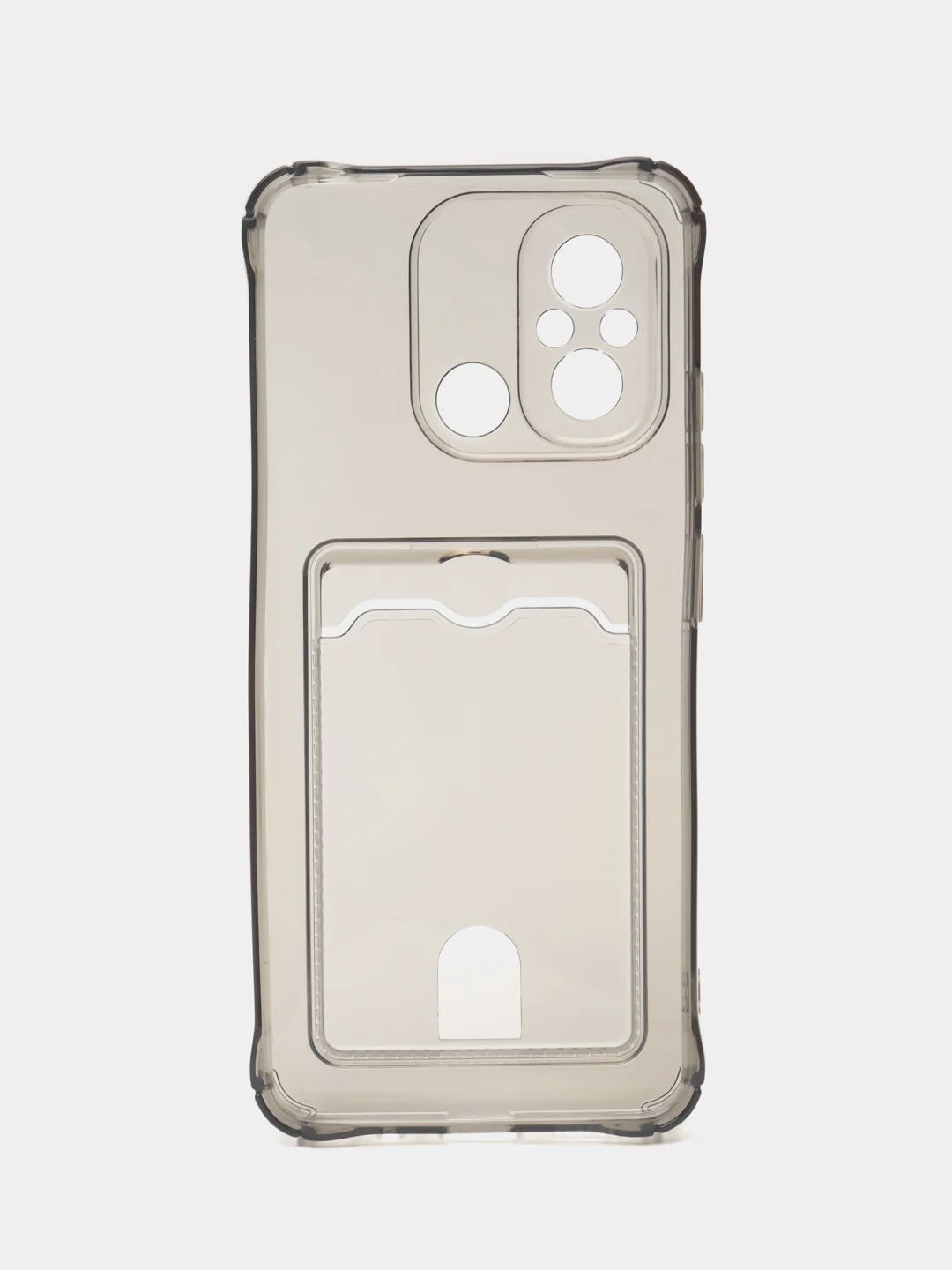 Фуксия чехол для Xiaomi Redmi 12C, Сяоми Редми 12С, прозрачный, с карманом для карты