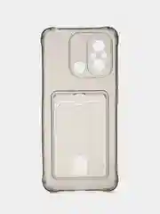 Фуксия чехол для Xiaomi Redmi 12C, Сяоми Редми 12С, прозрачный, с карманом для карты