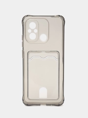 Чехол для Xiaomi Redmi 12C, Сяоми Редми 12С, прозрачный, с карманом для карты