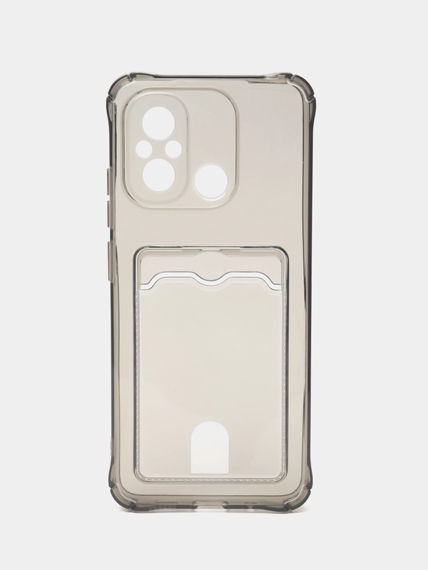 Чехол для Xiaomi Redmi 12C, Сяоми Редми 12С, прозрачный, с карманом для карты