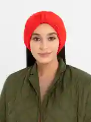 Красный вязаная повязка на голову