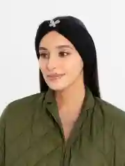 Черный вязаная повязка на голову