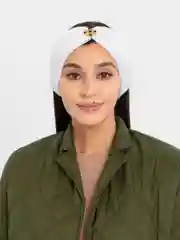Черный вязаная повязка на голову