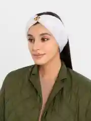 Черный вязаная повязка на голову