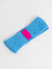 Фуксия вязаная повязка на голову