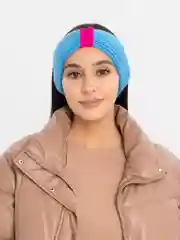 Фуксия вязаная повязка на голову