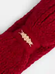 Бордовый вязаная повязка на голову