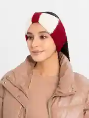Багровый вязаная повязка на голову