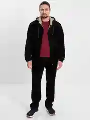 Черный утепленный, зимний, велюровый костюм