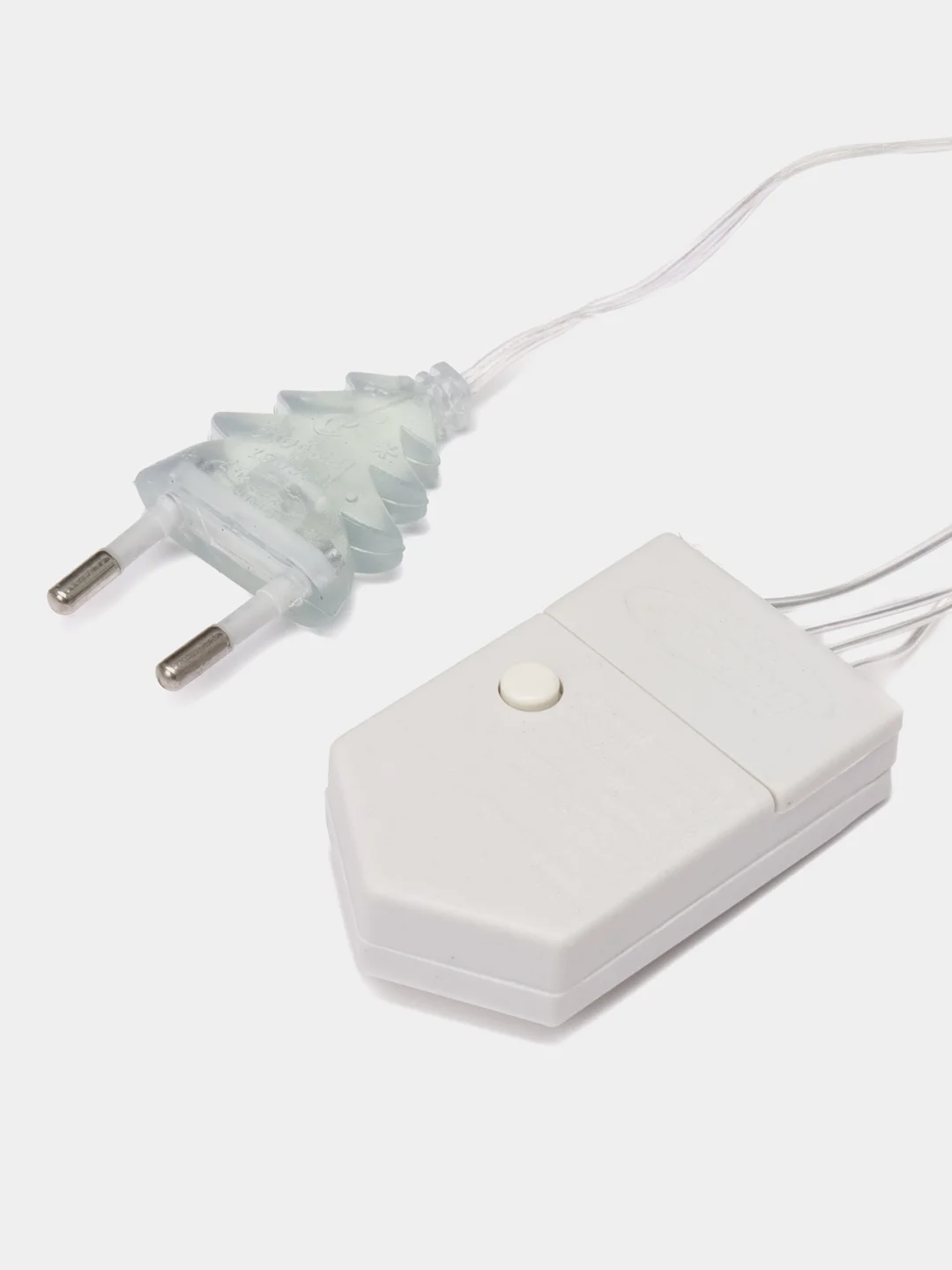 Гирлянда-нить 5 м, с насадками Ёжики белые, IP20, 30 LED, свечение белое, 8 режимов, 220 В