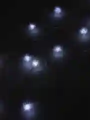 Гирлянда-нить с насадками "Ёжики белые", 5 м, IP20, 30 LED, тёплое белое, 8 режимов, 220 В
