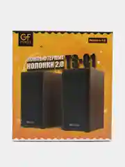 Коричневый колонки для компьютера GFPoWeR TS-01, 2.0, 6Вт, питание от USB
